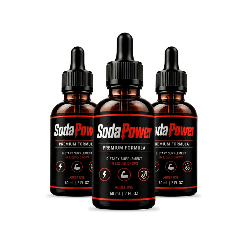 SodaPower™ premium energy & vitality drops — 3 bottles